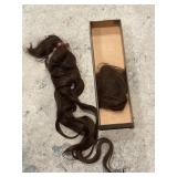 Brunette human hair ponytail