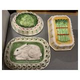 3 Sigma porcelain jello mold wall hangings