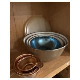 Mixing bowls and measuring cups