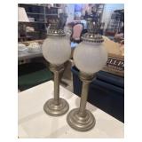Nickel plated hurricane lamps ï¿½ sherwoods