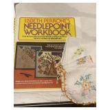 Lisbeths Perrones needlepoint, workbook, and