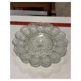 Clear glass egg plate