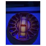 Vintage MCM L.E. Smith Large Amber UV Reactive