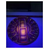 Vintage MCM L.E. Smith amberina/carnival Egg