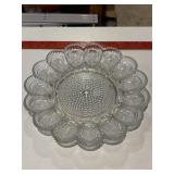 Clear glass egg plate
