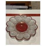 Vintage Indiana Glass Cranberry Ruby flash egg