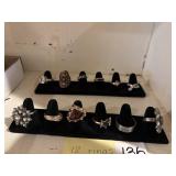 12 costume jewelry rings
