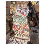 Assorted vintage napkins, and placemats