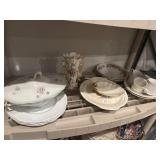 Shelf lot vtg china one Lenox