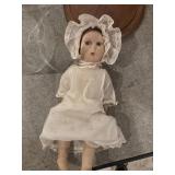 Antique Cloth Doll in cloche