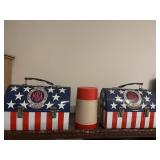 Vtg Aladdin metal, lunchboxes, and thermos