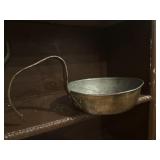 Vtg hammered copper fry pan with handle 10 inch