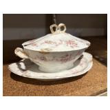 Rare Theodore Haviland Limoges Pink Morning Glory