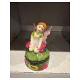 Porcelain fairy hinged box
