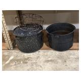 Enamelware canners with insert