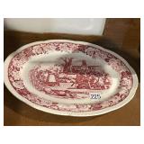 Red transferware-Homer Laughlin First Thanksgiving