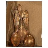 6 Yellowstone, solid copper spoons