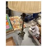 Small metal, accent lamp, claw feet