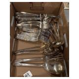 55 pc Rogers 1847 adoration silver plate flatware