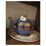 Price Bros teapot,decorative plate