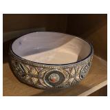 Moroccan pottery bowl - signed