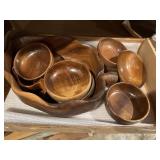 Assrt wooden serving bowls