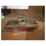 Vtg ink rocker blotter brass