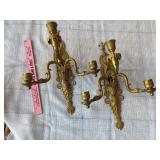 Solid brass ornate sconces with duck accents