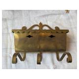 Vtg brass mailbox
