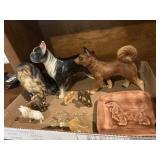 Box lot dog figurines