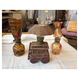 Small vtg oil lamps