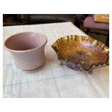 McCoy planter and carnival bowl