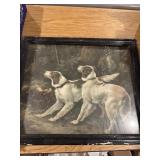 Vtg dog lithograph
