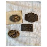 Brass belt buckles