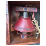 19th century French tolewear lantern converted t