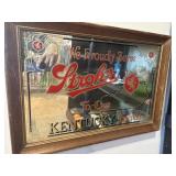 Strohs KY mirrored beer sign