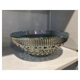 Vtg Indiana Carnival glass bowl octagon