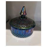 Vtg Indiana Carnival glass candy dish