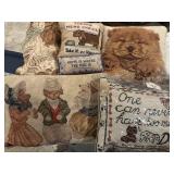 Vtg dog pillows-Needlepoint