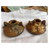 Roseville Pottery candle stick holders