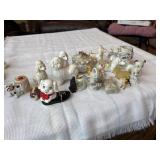 Dog figurines, etc