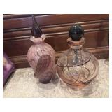Blown glass perfume bottles