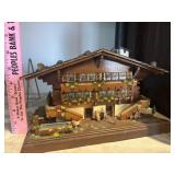 Old wooden german jewelry box