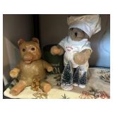 Pottery bear, canister, etc