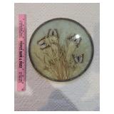 1916 sterling silver wrapped butterfly tray