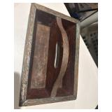 Primitive wooden tray/tote