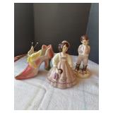 Ceramic boy, girl and shoe