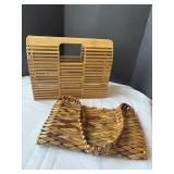Bamboo and wooden beaded purses
