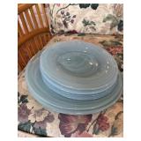 Pier 1 blue switl plates