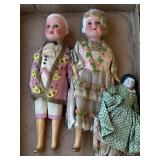 Antique porcelain dolls